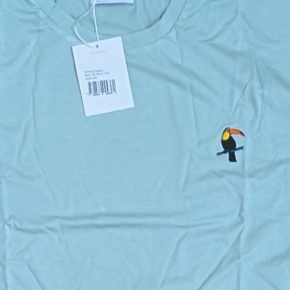 NWT Eubi premier Bamboo Short Sleeve T-Shirt Mint Green with Toucan XXL - Picture 2 of 6